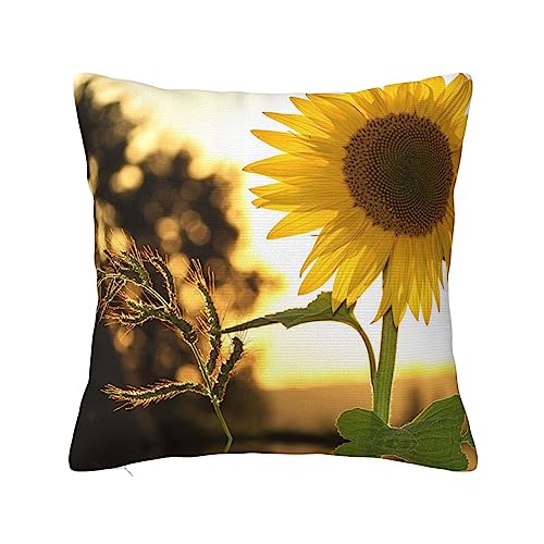 TEMKIN Sonnenblumen, stilvoller, doppelseitiger Plüsch-Kissenbezug für Sofas, Schlafzimmer, Autokissen und Polster von TEMKIN