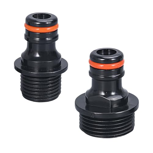2 Stück 1/2 Zoll 3/4 Zoll Gartenschlauch Schnellanschluss Waschmaschine Anschluss Fitting Rohrverbinder Ersatz Reparaturteil von TEMOOUES