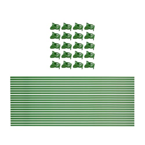 22 x flexible Metallstäbe mit Beschichtung und sicheren Klemmen für Gartenbau-Enthusiasten, verstellbare Pflanzenstecker für Gartenarbeit im Freien 22 x flexible Metallstäbe mit Beschichtung und sicheren Klemmen für Gartenbau-Enthusiasten, verstellbare Pflanzenstecker für Gartenarbeit im Freien von TEMOOUES