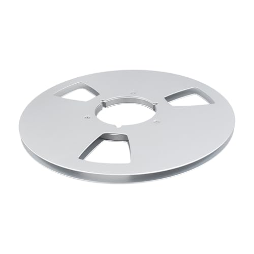 6,35 mm Aluminium-Sounddeck-Rolle 25,4 cm mit 3 Löchern, leer für Tonband-Recorder, Ersatz für Tonband-Recorder 6,35 mm Aluminium-Sounddeck-Rolle 25,4 cm mit 3 Löchern, leer für Tonband-Recorder, Ersatz für Tonband-Recorder von TEMOOUES