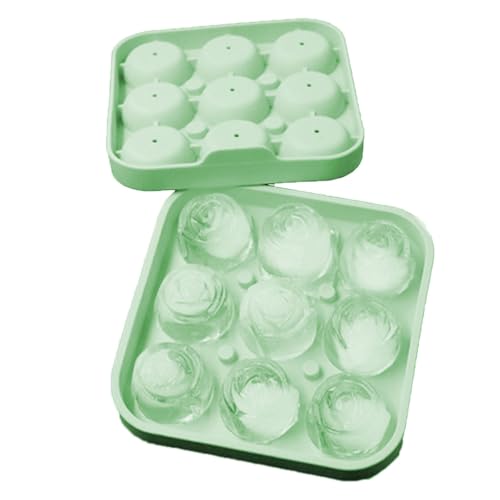 Antihaftbeschichtete Eiswürfelform in Rosenform, leicht zu lösen, lebensmittelechtes Silikon, leicht zu reinigen, Rosen-Form von TEMOOUES