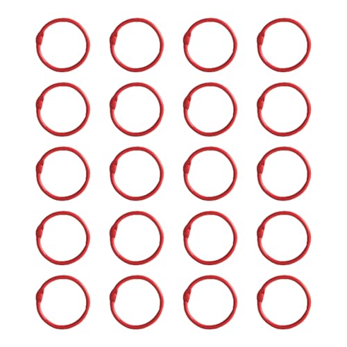 Buchbinderinge aus Metall, 25 mm, für effizientes Dokumentenmanagement und Bastelprojekte, 20 Stück Buchbinderinge aus Metall, 25 mm, für effizientes Dokumentenmanagement und Bastelprojekte, 20 Stück von TEMOOUES