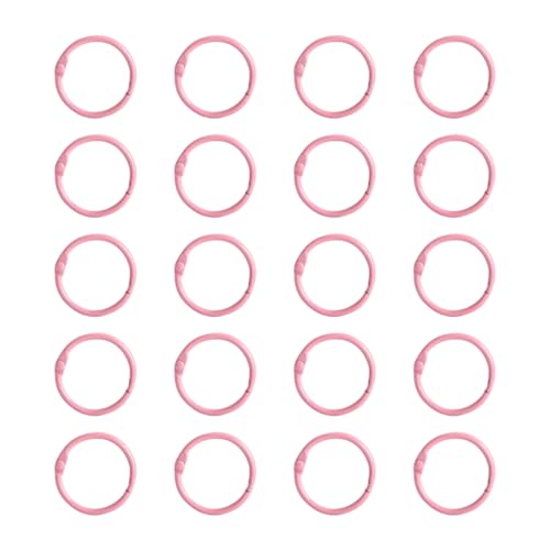 Buchbinderinge aus Metall, 25 mm, für effizientes Dokumentenmanagement und Bastelprojekte, 20 Stück von TEMOOUES