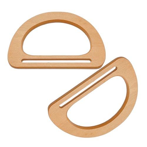 Ersatztaschengriffe aus Holz, D-Form, Handtaschengriffe, Handtaschenzubehör, Ersatztaschengriff, 2 Stück Ersatztaschengriffe aus Holz, D-Form, Handtaschengriffe, Handtaschenzubehör, Ersatztaschengriff, 2 Stück von TEMOOUES