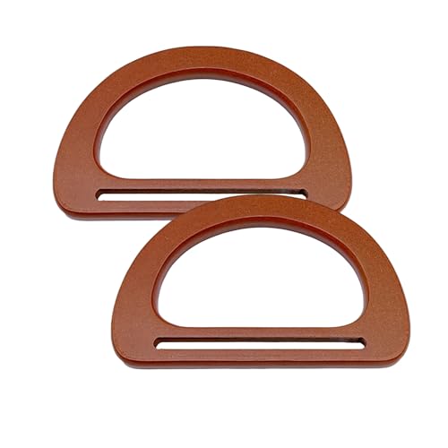 Ersatztaschengriffe aus Holz, D-Form, Handtaschengriffe, Handtaschenzubehör, Ersatztaschengriff, 2 Stück von TEMOOUES