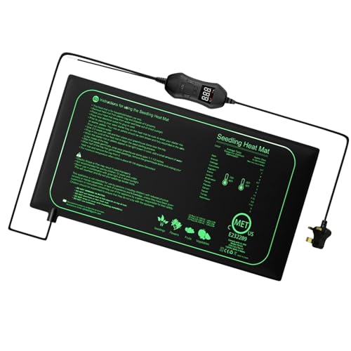 Heizmatte für Sämlinge mit Thermostat, Temperaturkontrolle, wasserdichtes Heizkissen für Pflanzen, Reptilien, Wärmematte Heizmatte für Sämlinge mit Thermostat, Temperaturkontrolle, wasserdichtes Heizkissen für Pflanzen, Reptilien, Wärmematte von TEMOOUES
