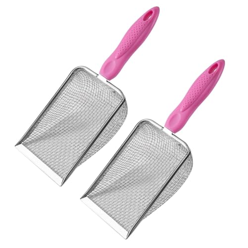 Katzenstreu Schaufel Edelstahl Reptilien Sand Substrat Reinigung Feinmaschig für Einstreu Katzenstreu Indoor Pflanze Erde Sieb von TEMOOUES