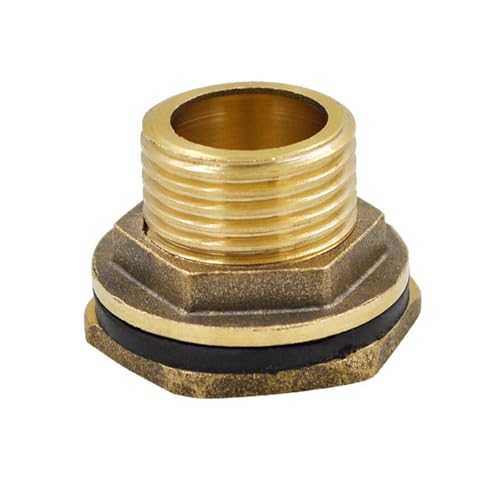 Messing Wassertanks Adapter mit Gewindeanschluss für Behälter Regentonnen Waschmaschine Wasserhahn Anschluss Tankanschluss Armaturen von TEMOOUES