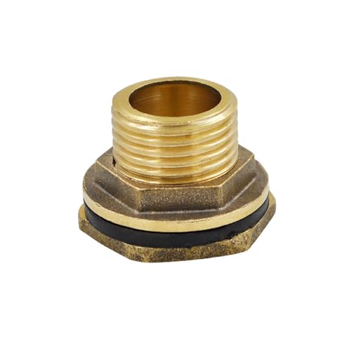 Messing Wassertanks Adapter mit Gewindeanschluss für Behälter Regentonnen Waschmaschine Wasserhahn Anschluss Tankanschluss Armaturen von TEMOOUES