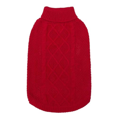Modischer, warmer Zopfstrickmantel, Hundepullover, Kleidung, warmer Rollkragenpullover für kleine bis große Alltagskleidung Modischer, warmer Zopfstrickmantel, Hundepullover, Kleidung, warmer Rollkragenpullover für kleine bis große Alltagskleidung von TEMOOUES