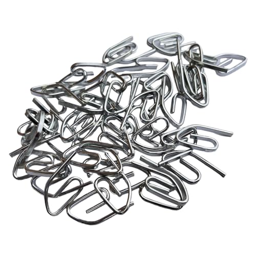 Stabile Metall-Vorhanghaken, rostfreies Design, Zubehör für verschiedene Arten im Wohnzimmer oder Schlafzimmer, 50 Stück Stabile Metall-Vorhanghaken, rostfreies Design, Zubehör für verschiedene Arten im Wohnzimmer oder Schlafzimmer, 50 Stück von TEMOOUES