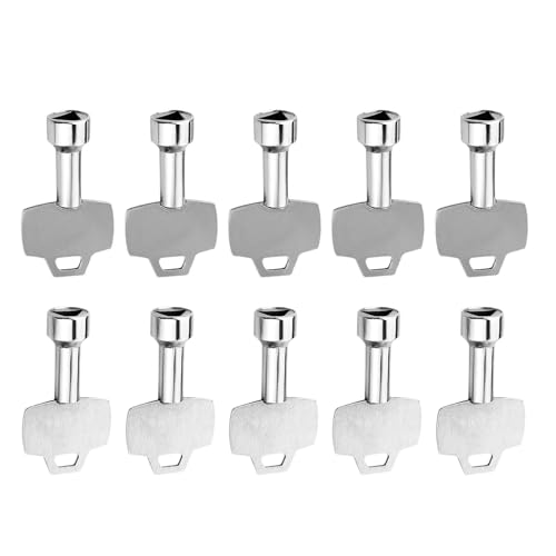 TEMOOUES 10er Set Universal Dreikantschlüssel Steckschlüssel Steckschlüssel für Elektroschränke und Nutzwasserzähler Dreikantschrank TEMOOUES 10er Set Universal Dreikantschlüssel Steckschlüssel Steckschlüssel für Elektroschränke und Nutzwasserzähler Dreikantschrank von TEMOOUES