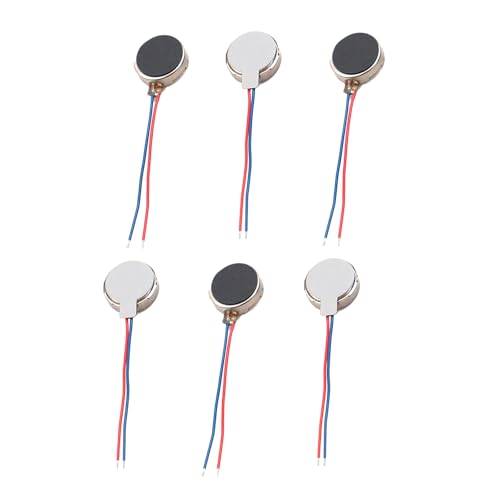 TEMOOUES 6 Stück dünne 1027 Vibrationsmotoren für Scanner, Benutzerschnittstellen, 10 mm, Durchmesser Motor, leistungsstarker Ausgang von TEMOOUES