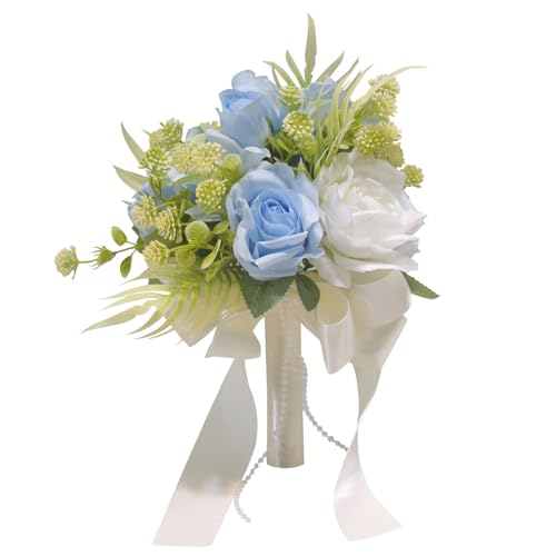 TEMOOUES Blumensträuße für Hochzeit, Brautsträuße, künstliche Blumen, Blumensträuße, für Mittelstücke und Hochzeiten von TEMOOUES