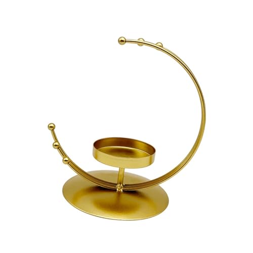 TEMOOUES Eleganter Kerzenhalter für Wohnzimmer, Hochzeitsgeschenk oder Heimdekoration, aus Metall von TEMOOUES