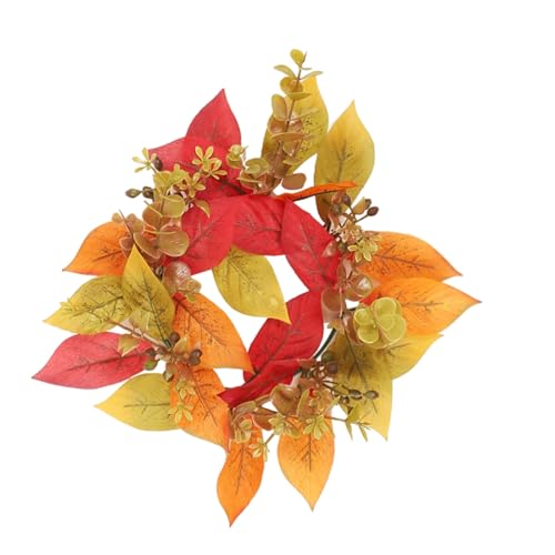 TEMOOUES Herbst-Halter, Kranz, dekorative Thanksgiving-Dekoration für Esszimmer, handgefertigte Ahornblätter, Girlanden, Ornament, Herbstringe TEMOOUES Herbst-Halter, Kranz, dekorative Thanksgiving-Dekoration für Esszimmer, handgefertigte Ahornblätter, Girlanden, Ornament, Herbstringe von TEMOOUES