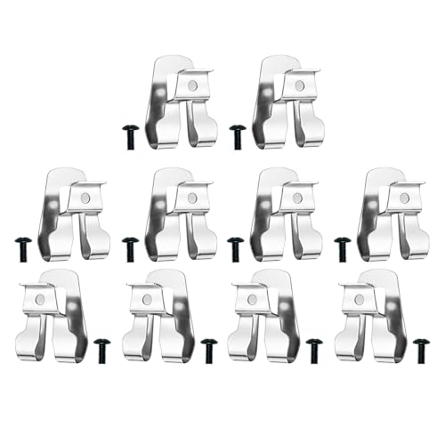 TEMOOUES Robuster Stahl-Gürtelclip-Haken mit Schrauben für 18-V-Bohrwerkzeug, 10-teiliges Ersatz-Set, Montagehaken-Clip von TEMOOUES