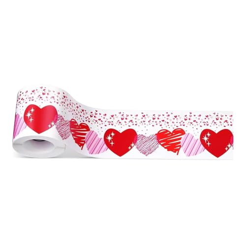 TEMOOUES Romantics Valentines Day Heart Adhesive Border Tape For School Office Home Bulletin Board Border Sticekr Roll Decoration Romtics Bulletin Board Decoration TEMOOUES Romantics Valentines Day Heart Adhesive Border Tape For School Office Home Bulletin Board Border Sticekr Roll Decoration Romtics Bulletin Board Decoration von TEMOOUES