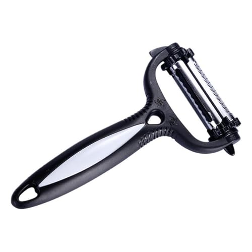 TEMOOUES Schäler aus Edelstahl mit ergonomischem Griff für Obst, Gemüse, leichtes Fell. von TEMOOUES