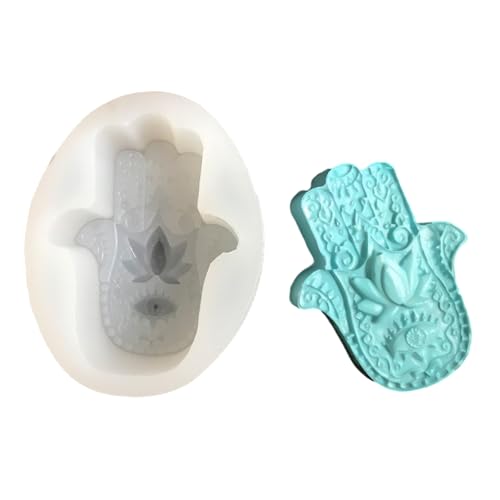 TEMOOUES Silikonformen mit Handform und Blumenmuster für handgefertigte Seife, Gips, Silikonform von TEMOOUES