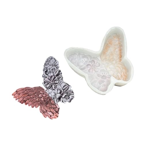 Tag der Toten Silikon für Seife Harz Kunst mit Totenkopf Blume Schmetterling Designs Schädel Blume von TEMOOUES