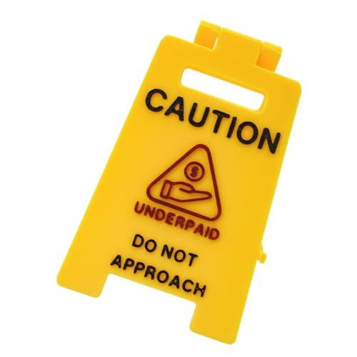 Tragbares Schreibtisch-Warnschild für Mitarbeiter, helle Farbe, Bürodekoration, Miniatur-Vorsicht, Schreibtischzubehör, tragbare Bürowarnung für Schreibtische von TEMOOUES