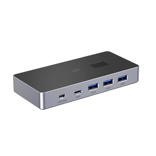 USB3.0 Switcher Selecting 4 Computers Sharing 4 USB Devices Switcher Hub Adapter For Keyboard Printer Scanner Printer Scanner Accessory von TEMOOUES