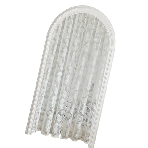Vintage Inspireds transparente Spitzen-Vorhänge, viktorianisches Blumen-Design, für Schlafzimmer und Wohnzimmer, durchsichtig, mit Blumenmuster Vintage Inspireds transparente Spitzen-Vorhänge, viktorianisches Blumen-Design, für Schlafzimmer und Wohnzimmer, durchsichtig, mit Blumenmuster von TEMOOUES