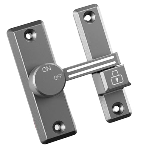 Zink-Legierung 90/180 Grad Riegel Tür ohne Bohren für Home Office und mehr Arten Einfache Installation Rostfreie Türriegel Zink-Legierung 90/180 Grad Riegel Tür ohne Bohren für Home Office und mehr Arten Einfache Installation Rostfreie Türriegel von TEMOOUES