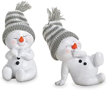 Deko Figur Schneemann sitzend im 2er Set je 11 cm, Polystein weiß mit Wintermütze Textil Wolle, Dekofigur Schneemannfigur geeist Winterdeko Winter Weihnachten… Deko Figur Schneemann sitzend im 2er Set je 11 cm, Polystein weiß mit Wintermütze Textil Wolle, Dekofigur Schneemannfigur geeist Winterdeko Winter Weihnachten… von TEMPELWELT