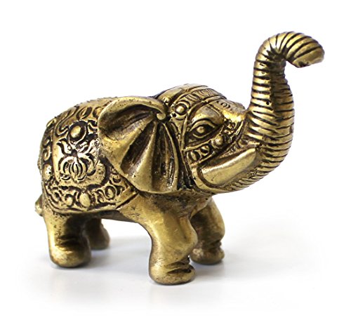 TEMPELWELT Deko Figur indischer Elefant 5,5 x 7 cm, Messing massiv mit schöner Gravur Elefanten Statue verziert orientalisch Indien TEMPELWELT Deko Figur indischer Elefant 5,5 x 7 cm, Messing massiv mit schöner Gravur Elefanten Statue verziert orientalisch Indien von TEMPELWELT
