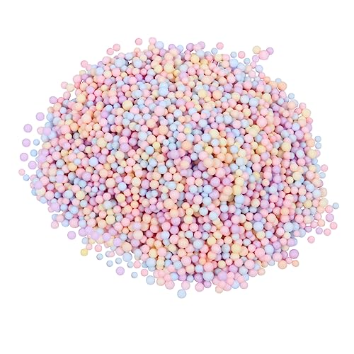 TEMPNAP 1 Packung Schaumkugel bastelset basteln für partyspiele Schaumstoffkugeln Kuchendekoration kleines Gold Blase einmachgläser Modellierperlen Bunte Füllperlen Colorful von TEMPNAP