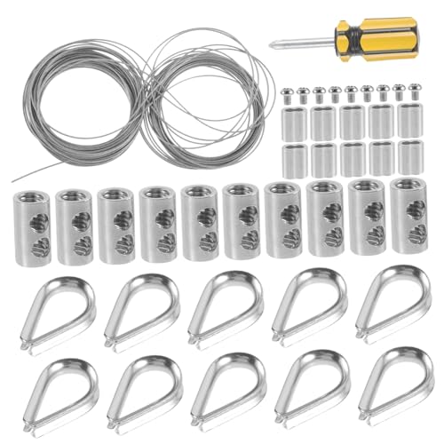 TEMPNAP 1 Satz Drahtseil Set mit Drahthülsen Robustes Aufhängesystem für Garten Balkon und Innenräume für Dekoration und Vielseitige Anwendungen TEMPNAP 1 Satz Drahtseil Set mit Drahthülsen Robustes Aufhängesystem für Garten Balkon und Innenräume für Dekoration und Vielseitige Anwendungen von TEMPNAP