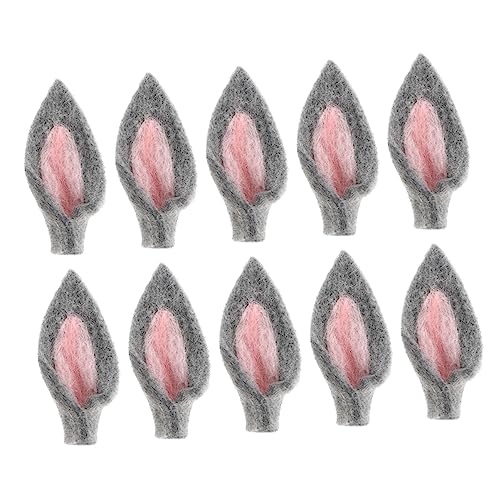 TEMPNAP 1 Set 10 Stück Hasenohren Haarschmuck Accessoires Mini Hasenohren Zum Basteln Accessoire Mädchenohren Zum Basteln Babyparty Und Cosplay Filz Tierohr Winzig Grau Filztuch TEMPNAP 1 Set 10 Stück Hasenohren Haarschmuck Accessoires Mini Hasenohren Zum Basteln Accessoire Mädchenohren Zum Basteln Babyparty Und Cosplay Filz Tierohr Winzig Grau Filztuch von TEMPNAP