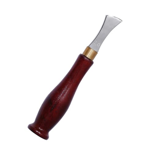 TEMPNAP 1 Stück Leder Kantenanpasser mit Ergonomischem Holzgriff Werkzeug für Lederverarbeitung für DIY Projekte und Kantenbearbeitung von TEMPNAP