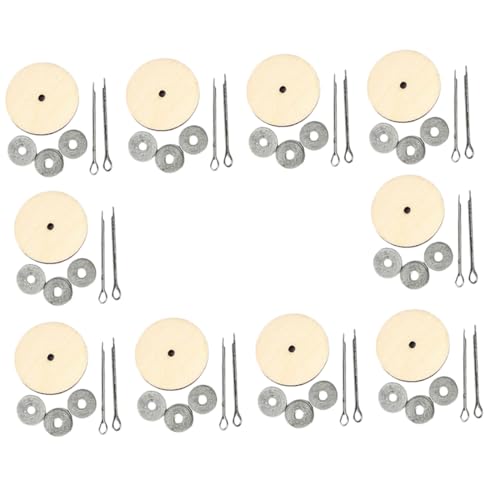 TEMPNAP 10 Sätze DIY Holz Gelenke für Puppen und Teddybären Rotierende Verbindungsteile für Kreative Bastelprojekte für Tier und Puppenherstellung von TEMPNAP