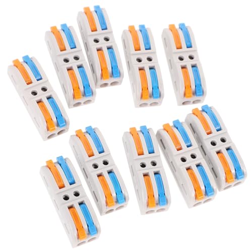 TEMPNAP 10 Stück Teiliges Elektrisches Kabelverbinder Kompakte Hebel steckklemmen Werkzeugfreie Schnellverbindung Isolierte Drahtverbinder für Flexible und Feste Leiter Geeignet für von TEMPNAP