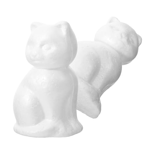 TEMPNAP 10 Stück Teiliges Katzenform Schaumstoff DIY Embryos Unbemalte Bastelmodelle für Kreative Tierdekorationen Leicht Sicher und Einfach zu Gestalten von TEMPNAP
