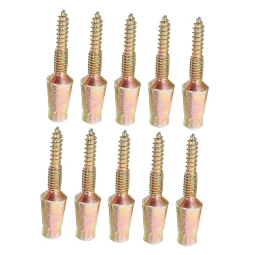 TEMPNAP 10 Stück Teiliges Selbstschneidender Türscharnierschrauben aus Kohlenstoffstahl Doppelfädig für Starke Haltekraft Rostbeständig ohne Vorbohren für Türen und Schwere Möbel von TEMPNAP