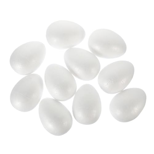 TEMPNAP 10 Stück Teiliges Weiße Styropor Eier Leichte DIY Ostereier zum Bemalen Dekorative Schaummodelle für Osterdeko Kreative Handwerksideen für Erwachsene von TEMPNAP