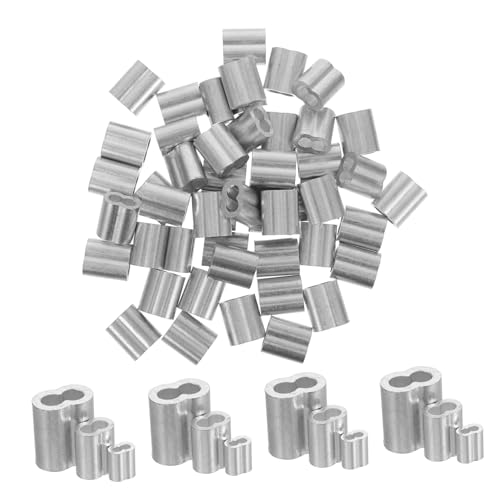 TEMPNAP 150 Stück Aluminium Crimp Hülsen für Drahtseil Je Leichte Vielseitige Klemmen für Verbindung und Fixierung von Kabeln und Seilen Langlebig und Schadenresistent TEMPNAP 150 Stück Aluminium Crimp Hülsen für Drahtseil Je Leichte Vielseitige Klemmen für Verbindung und Fixierung von Kabeln und Seilen Langlebig und Schadenresistent von TEMPNAP