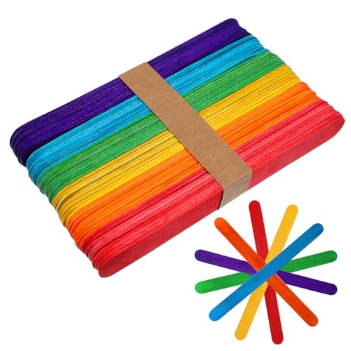 TEMPNAP 150Stücke Holz Bastelsticks für DIY Projekte Farbenfrohe für Handwerk Schule und Freizeit TEMPNAP 150Stücke Holz Bastelsticks für DIY Projekte Farbenfrohe für Handwerk Schule und Freizeit von TEMPNAP