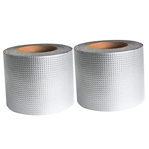 TEMPNAP 2 Rollen Butyl Reparaturband Wasserdichtes Dichtband für Dach Fenster und Rohrreparaturen Selbstklebend für Notfallreparaturen Geeignet von TEMPNAP