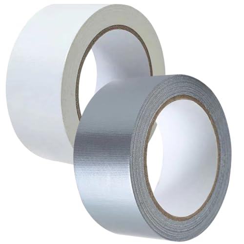 TEMPNAP 2 Rollen Wasserdichtes Klebeband Selbstklebend für Fenster und Türen Nahtloser Schutzstreifen Weiß und Silber für Heimwerker und Renovierungen TEMPNAP 2 Rollen Wasserdichtes Klebeband Selbstklebend für Fenster und Türen Nahtloser Schutzstreifen Weiß und Silber für Heimwerker und Renovierungen von TEMPNAP
