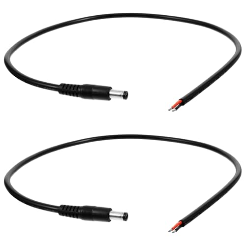 TEMPNAP 2 Stück Dc Power Pigtail Anschlusskabel Langlebiges Stromkabel für Audiogeräte Einfache Installation Stabiler Signaltransport von TEMPNAP