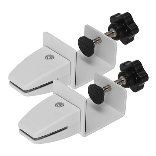 TEMPNAP 2 Stück Desktop -Lünette Fixierung Clip Bildschirm Kabine Tischteilerklemme Klemmen für Schreibtischteiler Clips für Schreibtisch-Sichtschutz Trennwandklemme Aluminiumlegierung von TEMPNAP