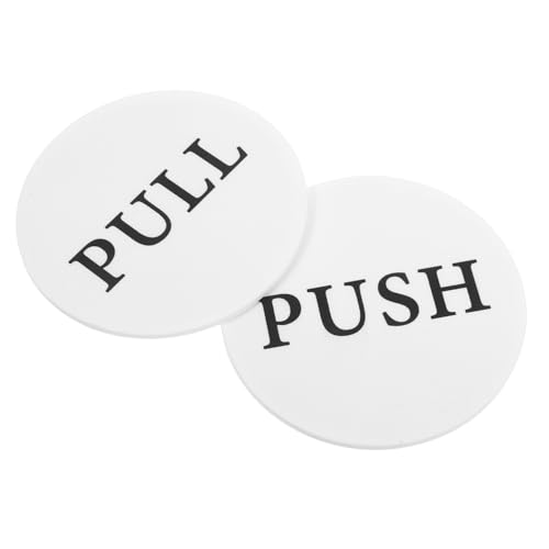 TEMPNAP 2stücke Rundes Acryl-türschild Push-pull Selbstklebende Türschilder Für Büro Geschäft Lager Abnehmbare Türaufkleber Sichtbares Türkennzeichnungsschild von TEMPNAP