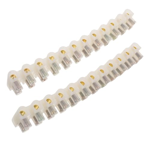 TEMPNAP 2 Stück Verbindungsklemmen Block mit Schraubanschlüssen Dual Row Terminal Strip für Elektrische Kabel für Sichere Zuverlässige Verdrahtung TEMPNAP 2 Stück Verbindungsklemmen Block mit Schraubanschlüssen Dual Row Terminal Strip für Elektrische Kabel für Sichere Zuverlässige Verdrahtung von TEMPNAP