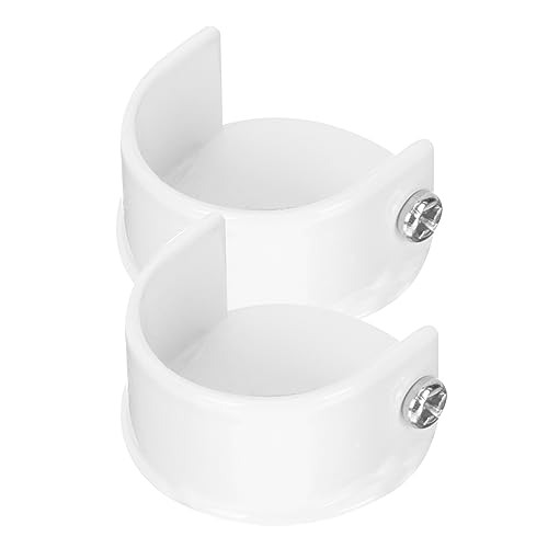 TEMPNAP 2 Stück Vorhangstangenhalterung Wandmontage Stabiler Vorhangstangenhalter Installieren für Verschiedene Anwendungen Weiß von TEMPNAP