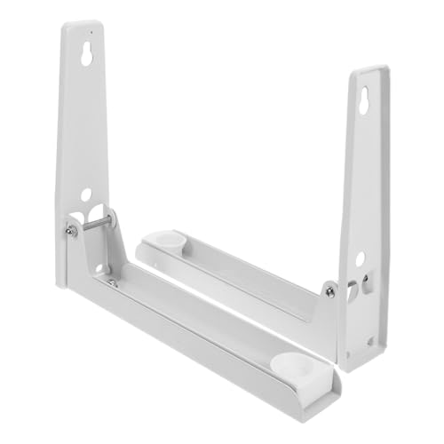 TEMPNAP 2 Stück Wandhalterung Mikrowellenherd aus Edelstahl Verstellbares Faltbares Küchenregal Robustes Platzsparendes Mikrowellen ständer Geeignet für Verschiedene Ofengrößen und von TEMPNAP